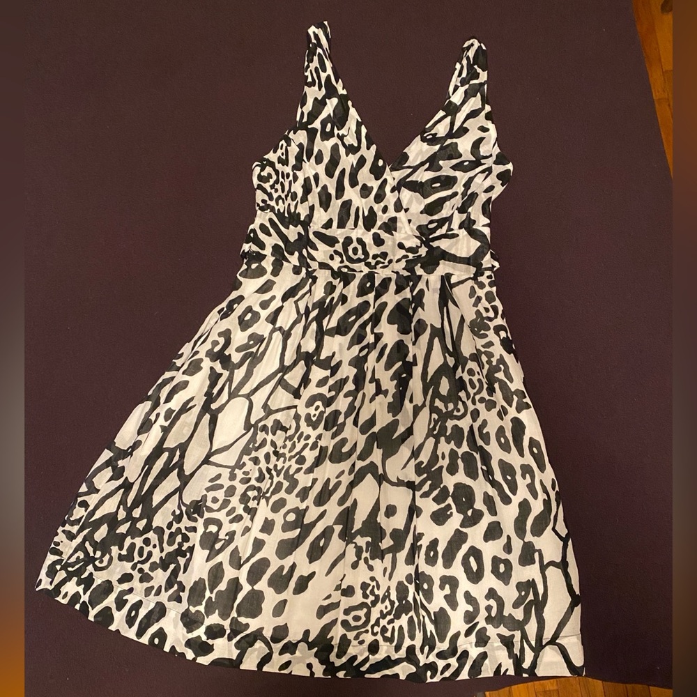 Zara Black and White Backless Dress